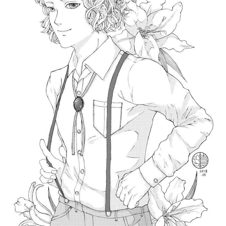 サスペンダー男子